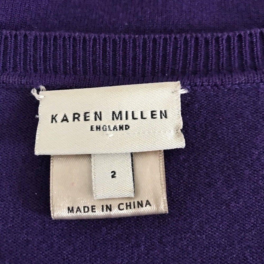 Karen Millen Womens Sweater Purple Dress Size 2 - Picture 8 of 8